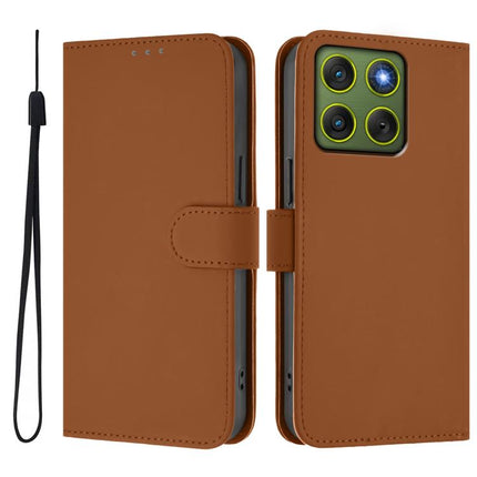 Skin Feel Solid Color Leather Phone Case with Lanyard, For Motorola Edge 70 5G / X70 Air 5G
