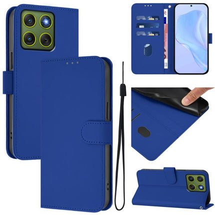 Skin Feel Solid Color Leather Phone Case with Lanyard, For Motorola Edge 70 5G / X70 Air 5G