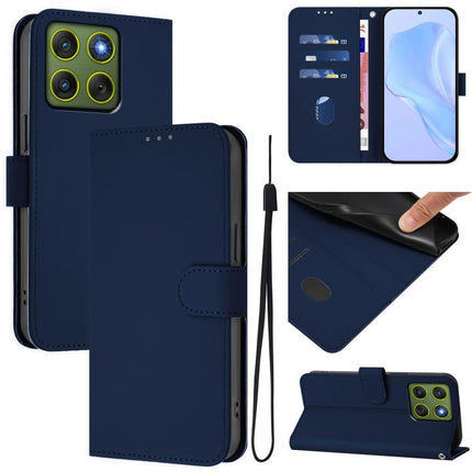 Skin Feel Solid Color Leather Phone Case with Lanyard, For Motorola Edge 70 5G / X70 Air 5G