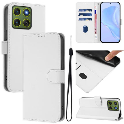 Skin Feel Solid Color Leather Phone Case with Lanyard, For Motorola Edge 70 5G / X70 Air 5G