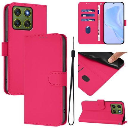 Skin Feel Solid Color Leather Phone Case with Lanyard, For Motorola Edge 70 5G / X70 Air 5G