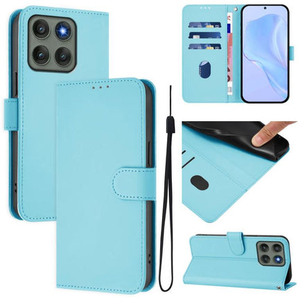 Skin Feel Solid Color Leather Phone Case with Lanyard, For Motorola Edge 60 Pro/60s Pro