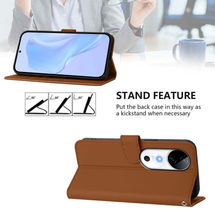 Skin Feel Solid Color Leather Phone Case with Lanyard, For vivo S19