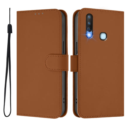 Skin Feel Solid Color Leather Phone Case with Lanyard, For vivo Y17 / Y15 / Y12 / Y11