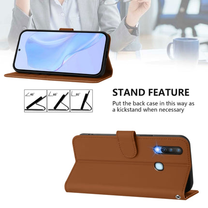 Skin Feel Solid Color Leather Phone Case with Lanyard, For vivo Y17 / Y15 / Y12 / Y11