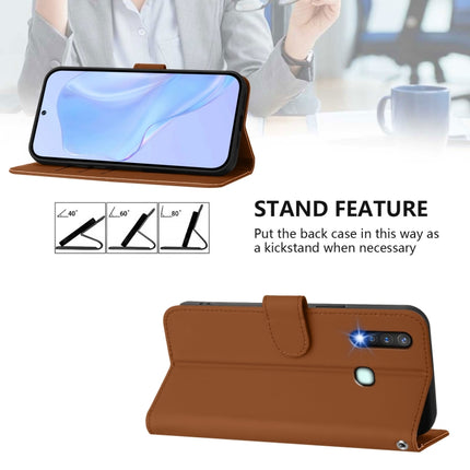Skin Feel Solid Color Leather Phone Case with Lanyard, For vivo Y19 / U3 / Y5S / Z5i / U20
