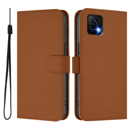 Skin Feel Solid Color Leather Phone Case with Lanyard, For vivo Y52S 5G / iQOO U3 / Y31S 5G