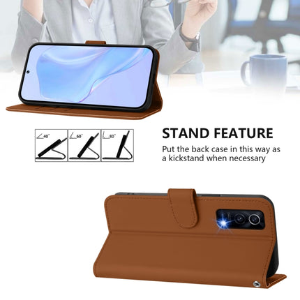 Skin Feel Solid Color Leather Phone Case with Lanyard, For vivo Y72 5G / iQOO Z3 / Y52 5G