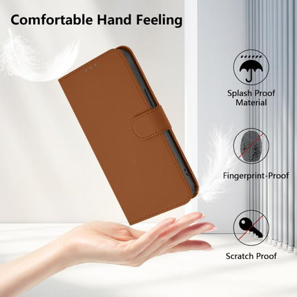 Skin Feel Solid Color Leather Phone Case with Lanyard, For vivo Y300