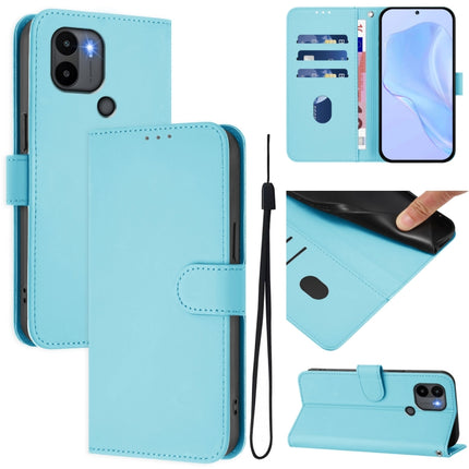 Skin Feel Solid Color Leather Phone Case with Lanyard, For Redmi A1+ 4G / A2+