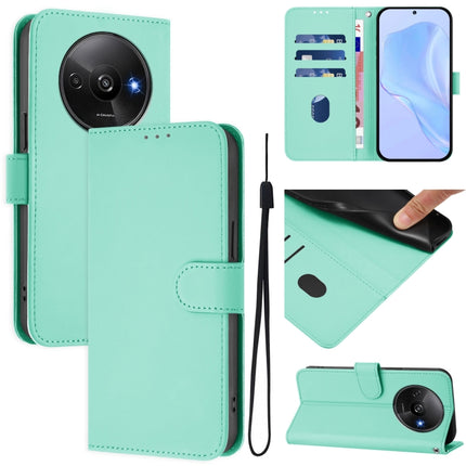 Skin Feel Solid Color Leather Phone Case with Lanyard, For Redmi A3 4G Global / A3X 4G