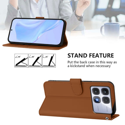 Skin Feel Solid Color Leather Phone Case with Lanyard, For Redmi K70 Ultra Global