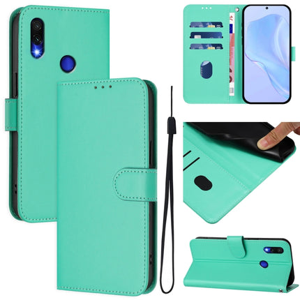 Skin Feel Solid Color Leather Phone Case with Lanyard, For Redmi Note 7 / 7 Pro / 7S