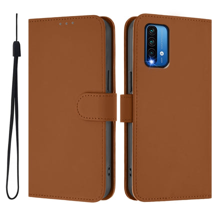 Skin Feel Solid Color Leather Phone Case with Lanyard, For Redmi 9 Power / 9T Global