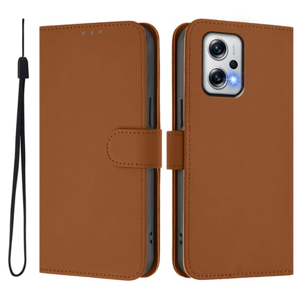 Skin Feel Solid Color Leather Phone Case with Lanyard, For Redmi Note 11T Pro+ 5G