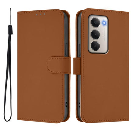 Skin Feel Solid Color Leather Phone Case with Lanyard, For Redmi 15 5G / 4G EU 171mm