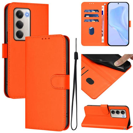 Skin Feel Solid Color Leather Phone Case with Lanyard, For Redmi 15 5G / 4G EU 171mm
