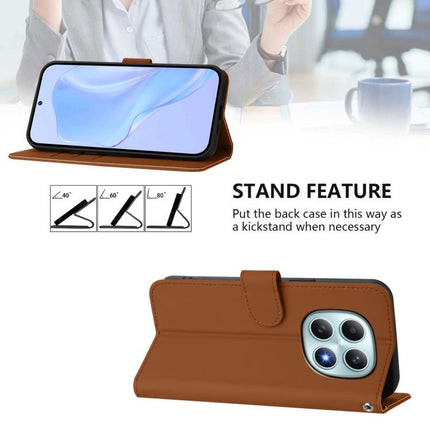 Skin Feel Solid Color Leather Phone Case with Lanyard, For Redmi Note 15 4G / 5G Global 164mm