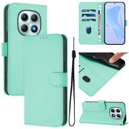 Skin Feel Solid Color Leather Phone Case with Lanyard, For Redmi Note 15 4G / 5G Global 164mm