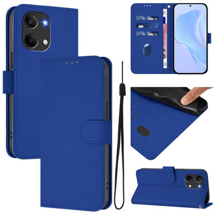Skin Feel Solid Color Leather Phone Case with Lanyard, For Redmi Turbo 5 Max 5G/Poco X8 Pro Max 5G