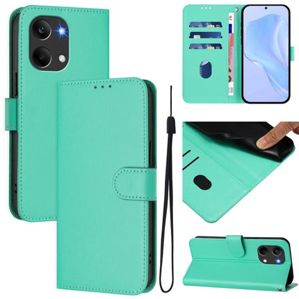 Skin Feel Solid Color Leather Phone Case with Lanyard, For Redmi Turbo 5 Max 5G/Poco X8 Pro Max 5G