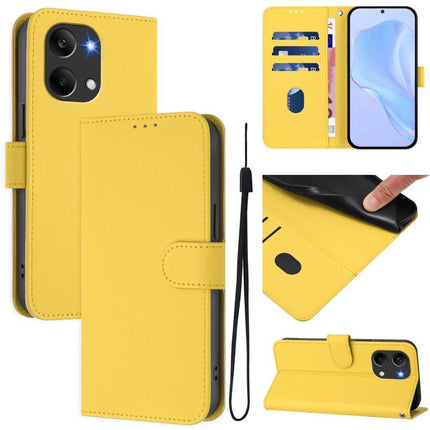 Skin Feel Solid Color Leather Phone Case with Lanyard, For Redmi Turbo 5 Max 5G/Poco X8 Pro Max 5G