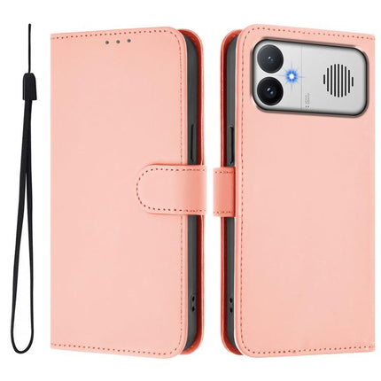 Skin Feel Solid Color Leather Phone Case with Lanyard, For Redmi K90 Max 5G