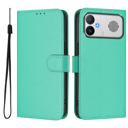 Skin Feel Solid Color Leather Phone Case with Lanyard, For Redmi K90 Max 5G