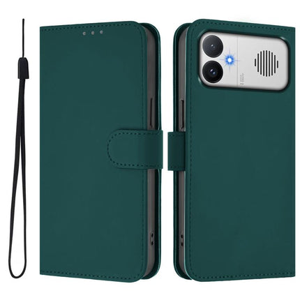 Skin Feel Solid Color Leather Phone Case with Lanyard, For Redmi K90 Max 5G