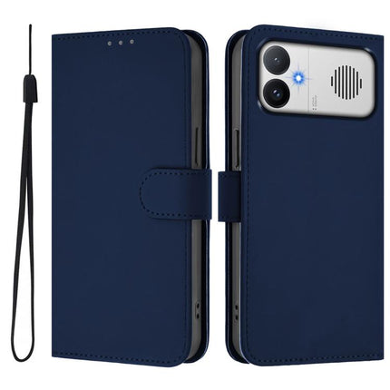 Skin Feel Solid Color Leather Phone Case with Lanyard, For Redmi K90 Max 5G