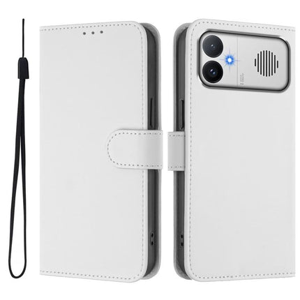 Skin Feel Solid Color Leather Phone Case with Lanyard, For Redmi K90 Max 5G
