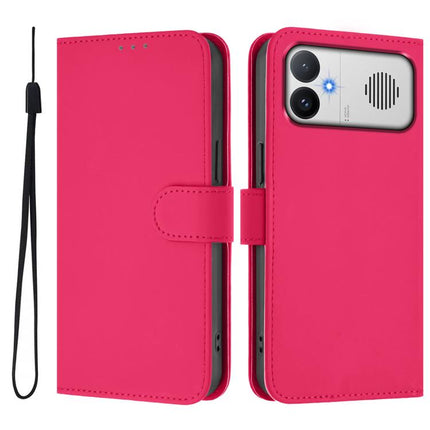 Skin Feel Solid Color Leather Phone Case with Lanyard, For Redmi K90 Max 5G