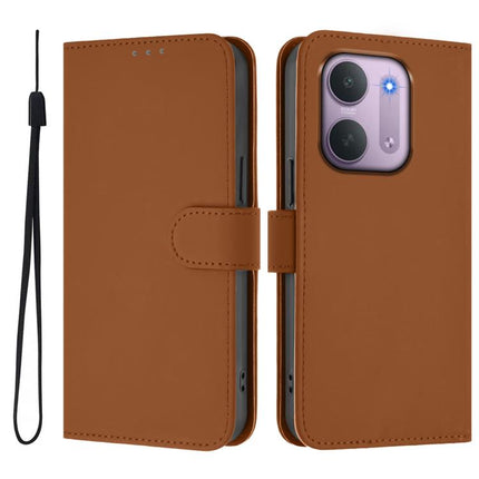Skin Feel Solid Color Leather Phone Case with Lanyard, For Redmi A5 4G 171.8mm/A7 4G 171.8mm