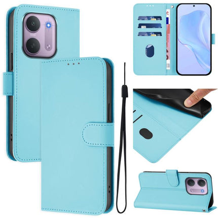 Skin Feel Solid Color Leather Phone Case with Lanyard, For Redmi A5 4G 171.8mm/A7 4G 171.8mm