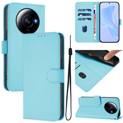Skin Feel Solid Color Leather Phone Case with Lanyard, For Xiaomi 12S Ultra
