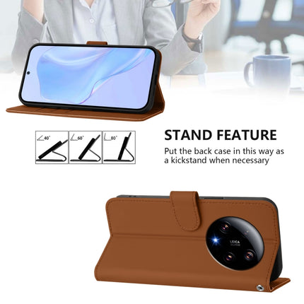 Skin Feel Solid Color Leather Phone Case with Lanyard, For Xiaomi 13 Ultra