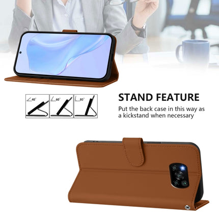 Skin Feel Solid Color Leather Phone Case with Lanyard, For Xiaomi Poco X3 Pro / X3 NFC / X3