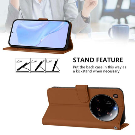 Skin Feel Solid Color Leather Phone Case with Lanyard, For Xiaomi 15 Ultra