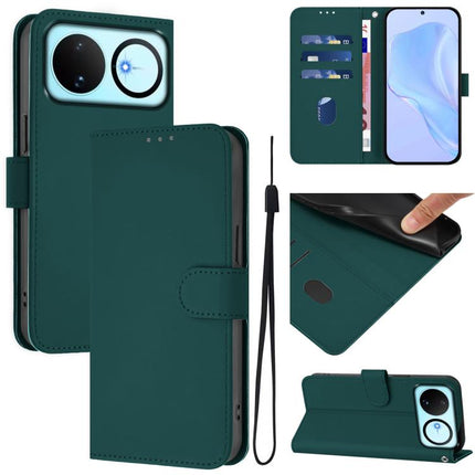 Skin Feel Solid Color Leather Phone Case with Lanyard, For Huawei nova 16