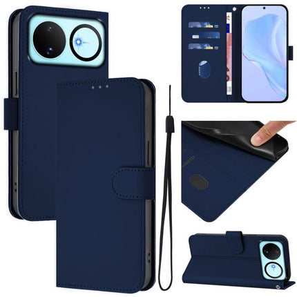 Skin Feel Solid Color Leather Phone Case with Lanyard, For Huawei nova 16