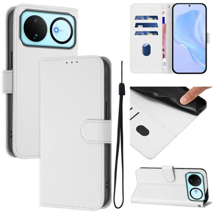 Skin Feel Solid Color Leather Phone Case with Lanyard, For Huawei nova 16