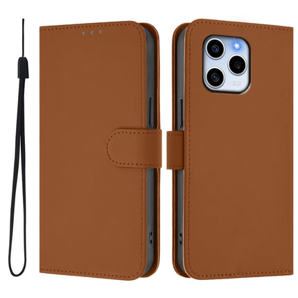 Skin Feel Solid Color Leather Phone Case with Lanyard, For Honor 60 SE