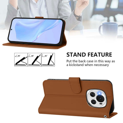 Skin Feel Solid Color Leather Phone Case with Lanyard, For Honor Magic6