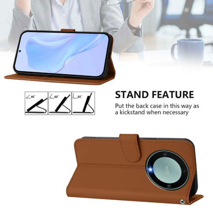 Skin Feel Solid Color Leather Phone Case with Lanyard, For Honor X40 / X9a / Magic5 Lite