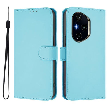 Skin Feel Solid Color Leather Phone Case with Lanyard, For Honor 300 Pro / 300 Ultra