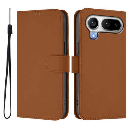 Skin Feel Solid Color Leather Phone Case with Lanyard, For Honor Magic8 Pro Air 5G