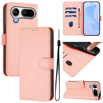 Skin Feel Solid Color Leather Phone Case with Lanyard, For Honor Magic8 Pro Air 5G
