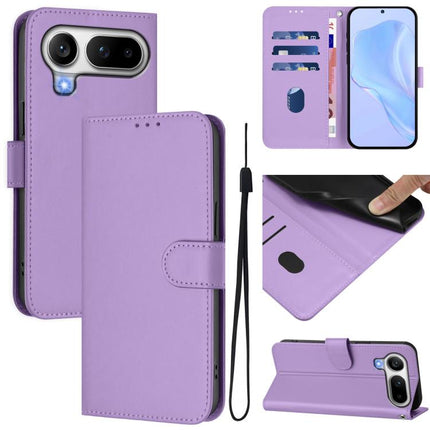 Skin Feel Solid Color Leather Phone Case with Lanyard, For Honor Magic8 Pro Air 5G