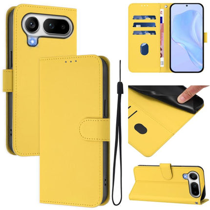 Skin Feel Solid Color Leather Phone Case with Lanyard, For Honor Magic8 Pro Air 5G