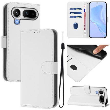 Skin Feel Solid Color Leather Phone Case with Lanyard, For Honor Magic8 Pro Air 5G